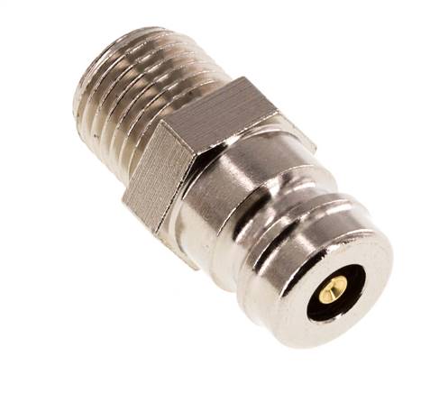 Brass DN 9 Mold Coupling Plug G 1/4 inch Male Threads Double Shut-Off