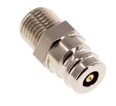 Brass DN 9 Mold Coupling Plug G 1/4 inch Male Threads Double Shut-Off