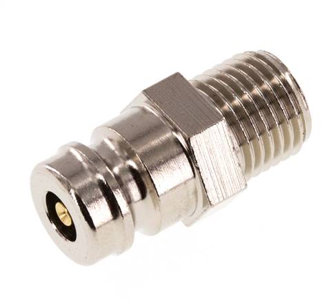 Brass DN 9 Mold Coupling Plug G 1/4 inch Male Threads Double Shut-Off