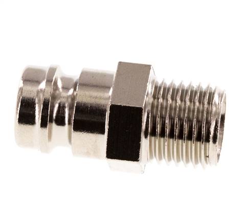 Brass DN 9 Mold Coupling Plug G 1/4 inch Male Threads Double Shut-Off