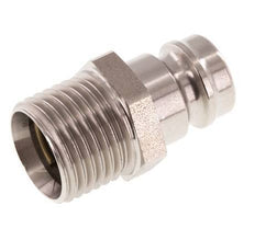 Stainless Steel DN 9 Mold Coupling Plug M16x1.5 Male Threads Double Shut-Off