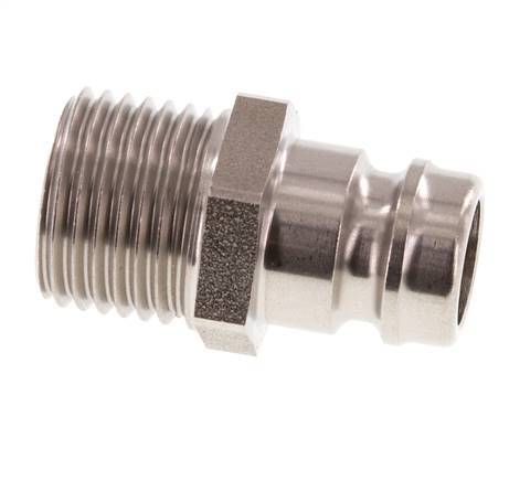 Stainless Steel DN 9 Mold Coupling Plug M16x1.5 Male Threads Double Shut-Off