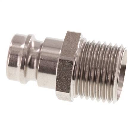 Stainless Steel DN 9 Mold Coupling Plug M16x1.5 Male Threads Double Shut-Off