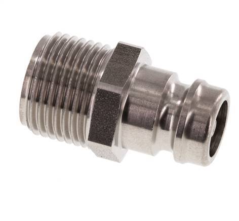 Stainless Steel DN 9 Mold Coupling Plug G 3/8 inch Male Threads Double Shut-Off