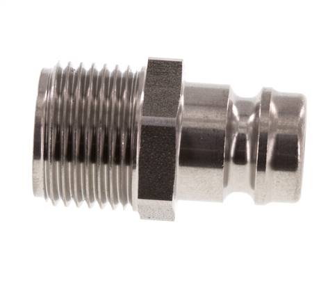 Stainless Steel DN 9 Mold Coupling Plug G 3/8 inch Male Threads Double Shut-Off