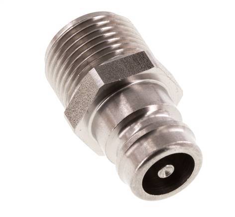 Stainless Steel DN 9 Mold Coupling Plug G 3/8 inch Male Threads Double Shut-Off