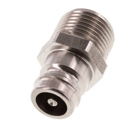 Stainless Steel DN 9 Mold Coupling Plug G 3/8 inch Male Threads Double Shut-Off