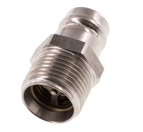 Stainless Steel DN 9 Mold Coupling Plug G 3/8 inch Male Threads Double Shut-Off