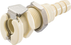 PP DN 3.2 Linktech Coupling Socket 3.2 mm Hose Pillar Bulkhead Beige 20 Series