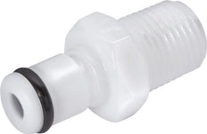 POM DN 3.2 Linktech Coupling Plug R 1/8 inch Male Threads Double Shut-Off 20 Series