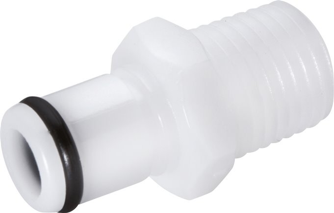 POM DN 6.4 Linktech Coupling Plug 3/8 inch Male NPT Threads 40 Series