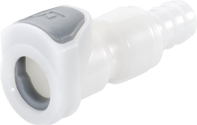 POM DN 6.4 Linktech Coupling Socket 9.5 mm Hose Pillar Double Shut-Off 50 Series