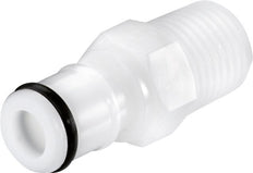 POM DN 6.4 Linktech Coupling Plug 1/4 inch Male NPT Threads Double Shut-Off 50 Series