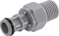 PP DN 6.4 Linktech Coupling Plug 1/4 inch Male NPT Threads Double Shut-Off 50 Series
