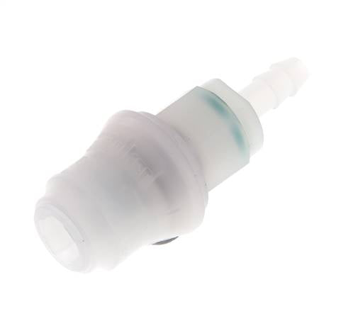 PVDF DN 5 Coupling Socket 6 mm Hose Pillar
