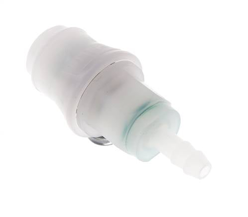 PVDF DN 5 Coupling Socket 6 mm Hose Pillar
