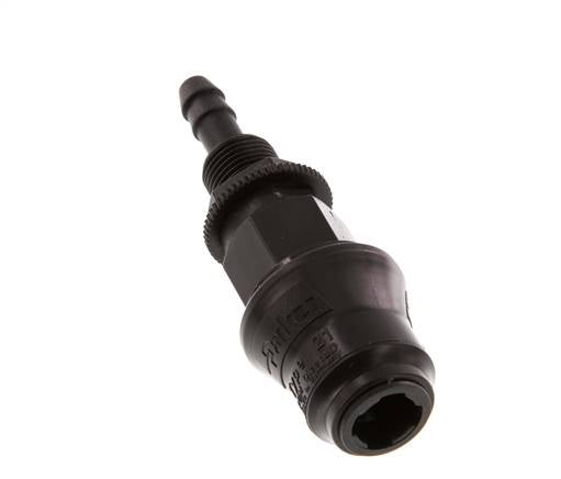 POM DN 5 Coupling Socket 6 mm Hose Pillar Bulkhead