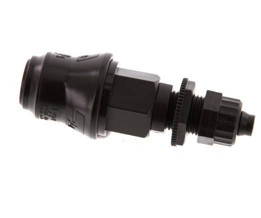 POM DN 5 Coupling Socket 6x8 mm Union Nut Bulkhead