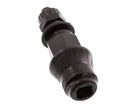 POM DN 5 Coupling Socket 6x8 mm Union Nut Bulkhead