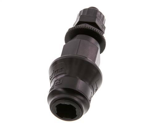 POM DN 5 Coupling Socket 6x8 mm Union Nut Bulkhead