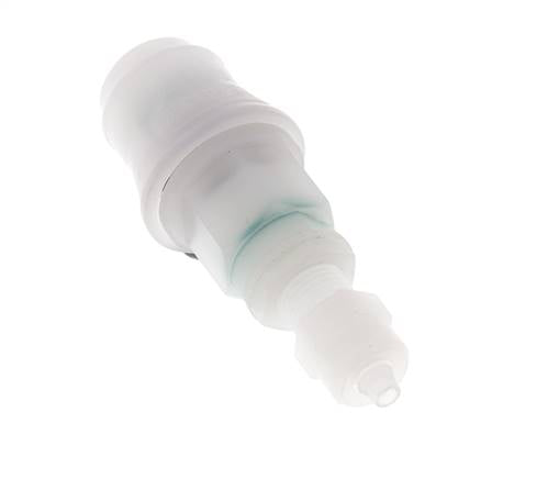 PVDF DN 5 Coupling Socket 4x6 mm Union Nut Bulkhead