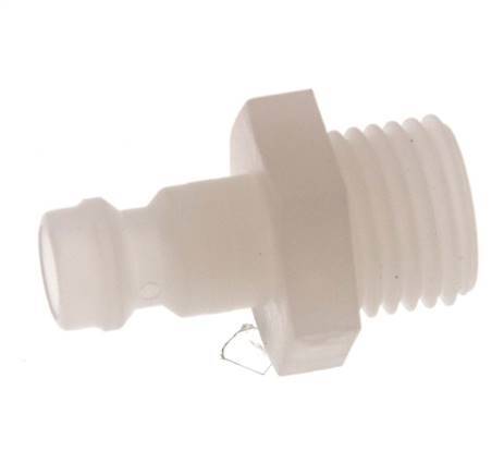 PVDF DN 5 Coupling Plug G 1/4 inch Male Threads