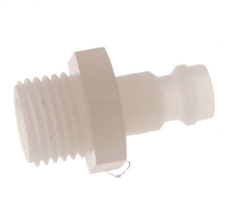 PVDF DN 5 Coupling Plug G 1/4 inch Male Threads