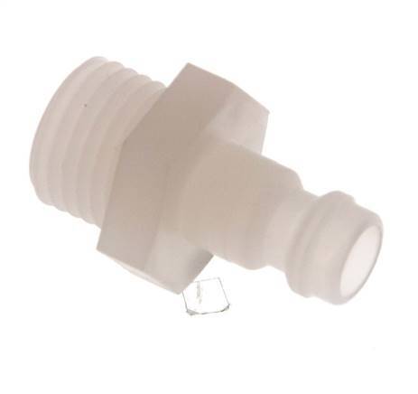 PVDF DN 5 Coupling Plug G 1/4 inch Male Threads