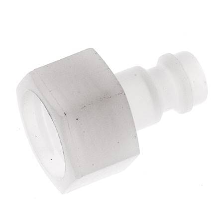 PVDF DN 5 Coupling Plug G 1/4 inch Female Threads