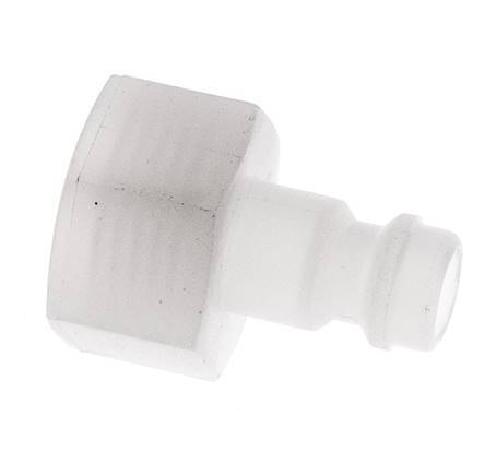 PVDF DN 5 Coupling Plug G 1/4 inch Female Threads