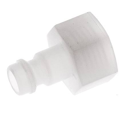 PVDF DN 5 Coupling Plug G 1/4 inch Female Threads