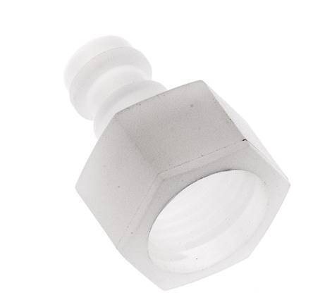PVDF DN 5 Coupling Plug G 1/4 inch Female Threads