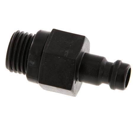POM DN 5 Coupling Plug G 1/4 inch Male Threads Double Shut-Off