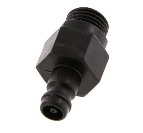 POM DN 5 Coupling Plug G 1/4 inch Male Threads Double Shut-Off