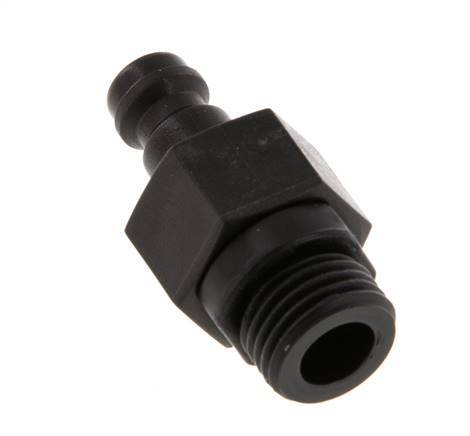 POM DN 5 Coupling Plug G 1/4 inch Male Threads Double Shut-Off