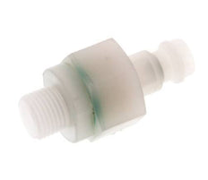 PVDF DN 5 Coupling Plug G 1/8 inch Male Threads Double Shut-Off