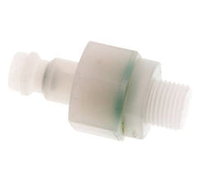 PVDF DN 5 Coupling Plug G 1/8 inch Male Threads Double Shut-Off