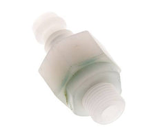 PVDF DN 5 Coupling Plug G 1/8 inch Male Threads Double Shut-Off