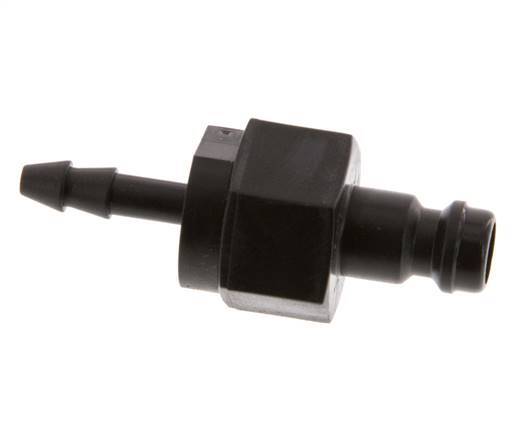 POM DN 5 Coupling Plug 4 mm Hose Pillar Double Shut-Off