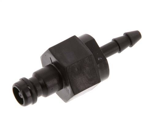 POM DN 5 Coupling Plug 4 mm Hose Pillar Double Shut-Off