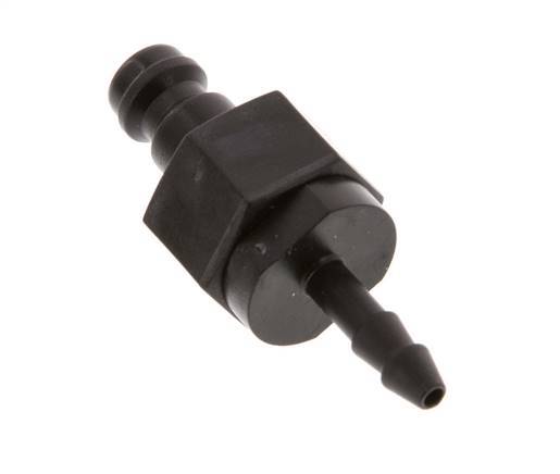 POM DN 5 Coupling Plug 4 mm Hose Pillar Double Shut-Off