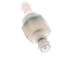 PVDF DN 5 Coupling Plug 6 mm Hose Pillar Double Shut-Off