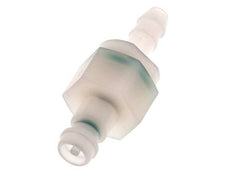 PVDF DN 5 Coupling Plug 6 mm Hose Pillar Double Shut-Off