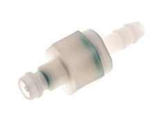 PVDF DN 5 Coupling Plug 6 mm Hose Pillar Double Shut-Off