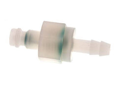 PVDF DN 5 Coupling Plug 6 mm Hose Pillar Double Shut-Off