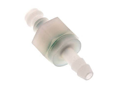 PVDF DN 5 Coupling Plug 6 mm Hose Pillar Double Shut-Off