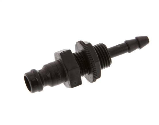 POM DN 5 Coupling Plug 4 mm Hose Pillar Bulkhead
