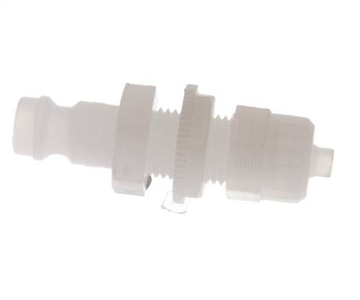 PVDF DN 5 Coupling Plug 4x6 mm Union Nut Bulkhead