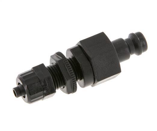 POM DN 5 Coupling Plug 4x6 mm Union Nut Bulkhead Double Shut-Off