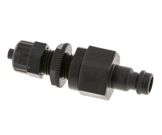 POM DN 5 Coupling Plug 4x6 mm Union Nut Bulkhead Double Shut-Off